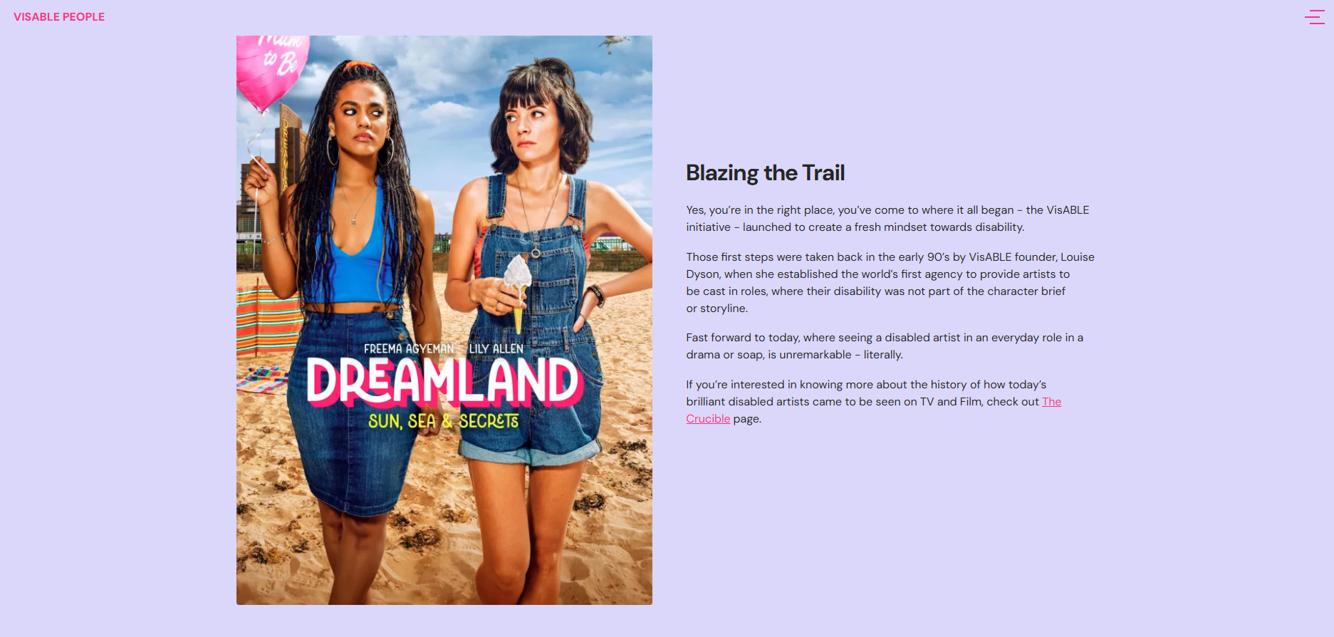 VisABLE People to champion disabled talent across all areas of the industry.